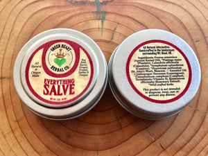 Everything Salve 1/2 oz   Bug Bites, Burns, Bruises, Cuts, Scrapes, Rashes, Mild Fungus, All Natural