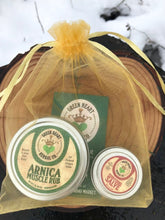 Load image into Gallery viewer, A. Arnica Muscle Rub Gift Package (2oz Arnica Muscle Rub &amp; .5oz everything salve)
