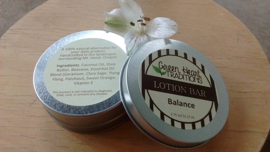 Lotion Bar- Balance - Shea butter and Coconut Oil